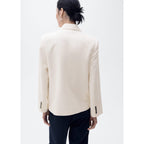 Blazer Double Boutonnage Contrasté