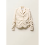 Blazer De Costume Lin Mélangé Effet Froissé