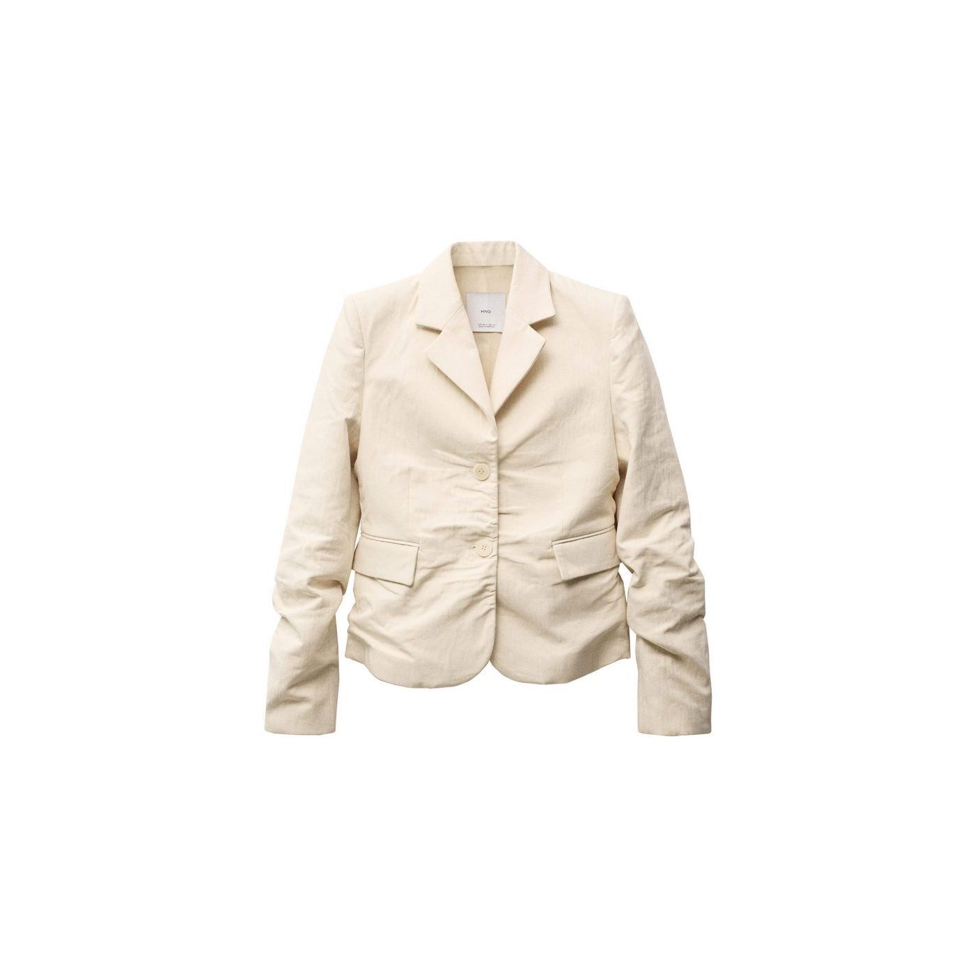 Blazer De Costume Lin Mélangé Effet Froissé