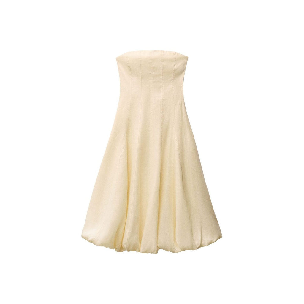 Robe En Lin Bas Bouffant