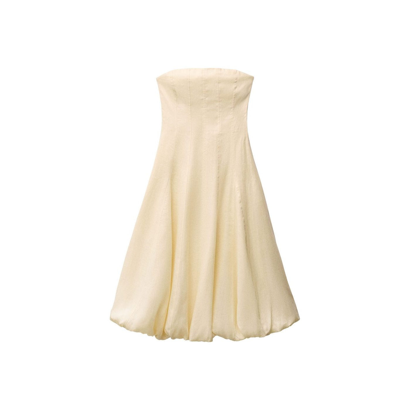 Robe En Lin Bas Bouffant