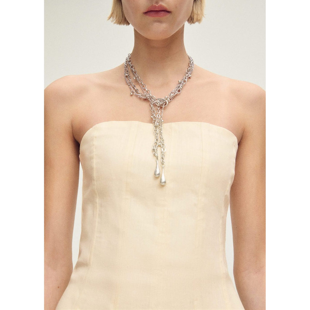 Robe En Lin Bas Bouffant