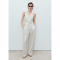 Pantalon De Costume Droit Lin Mélangé