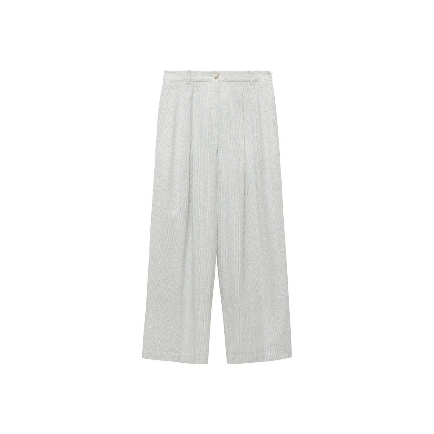 Pantalon De Costume Droit Lin Mélangé