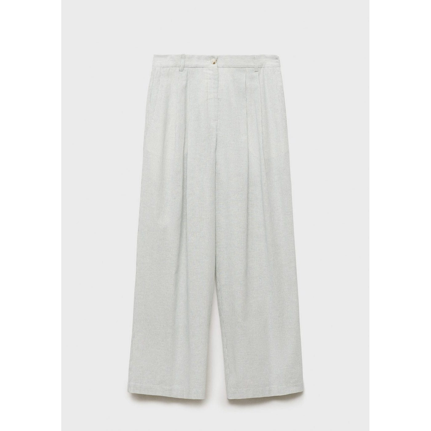 Pantalon De Costume Droit Lin Mélangé