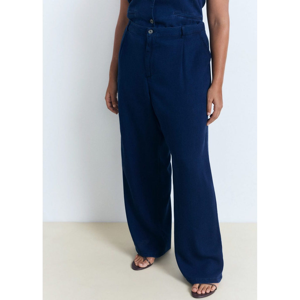 Pantalon Wideleg Lyocell À Pinces