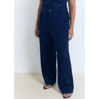 Pantalon Wideleg Lyocell À Pinces