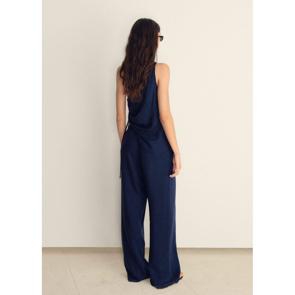 Pantalon Wideleg Lyocell À Pinces