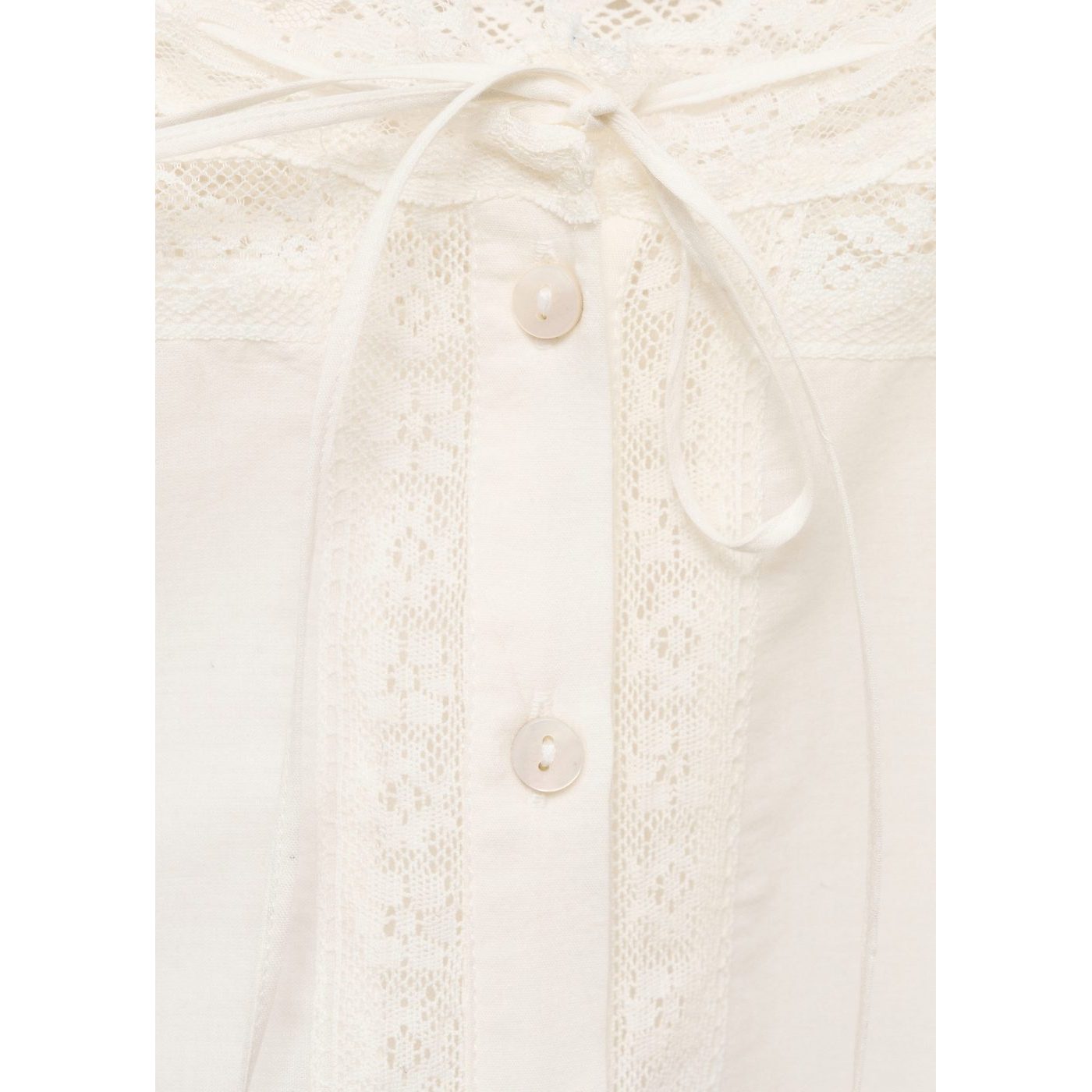 Blouse En Coton Détails Dentelle