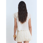 Blouse En Coton Détails Dentelle