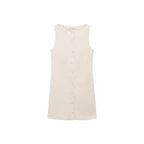 Robe Courte Boutonnée En Lin Mélangé
