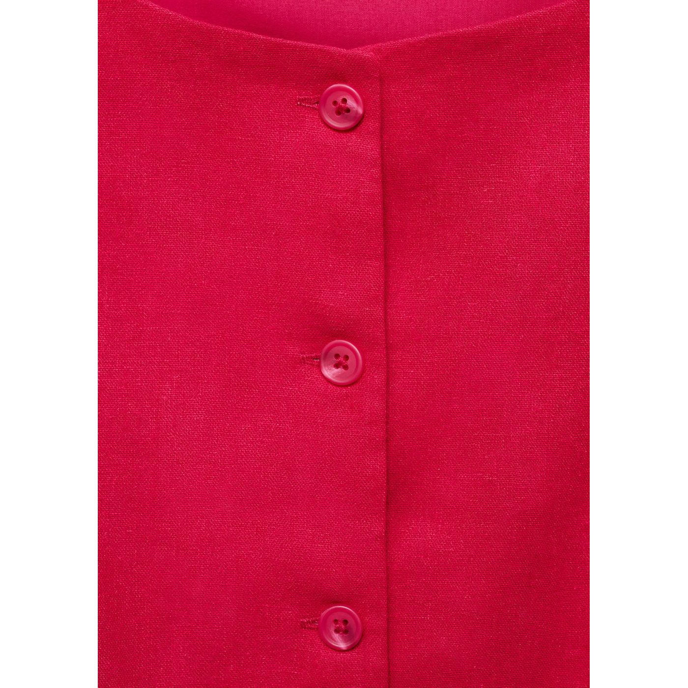 Robe Courte Boutonnée En Lin Mélangé