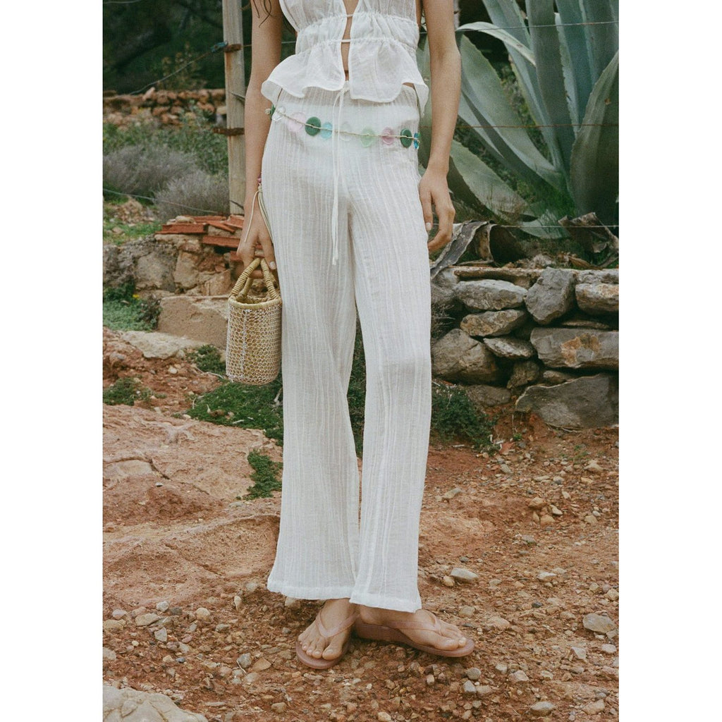 Pantalon Ramie Fluide Avec