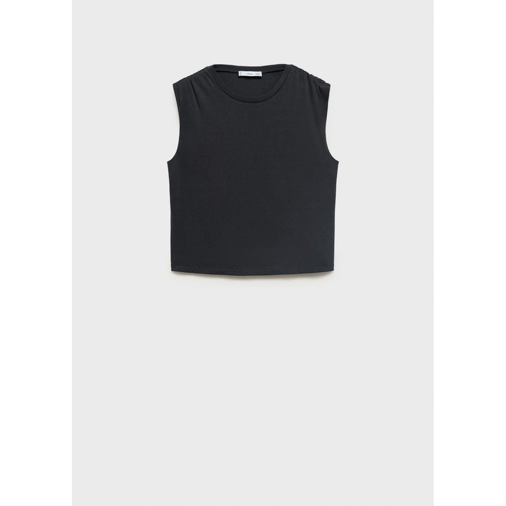 T-Shirt Fluide Épaules Froncées