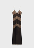 Robe Style Lingerie Empiècements Dentelle