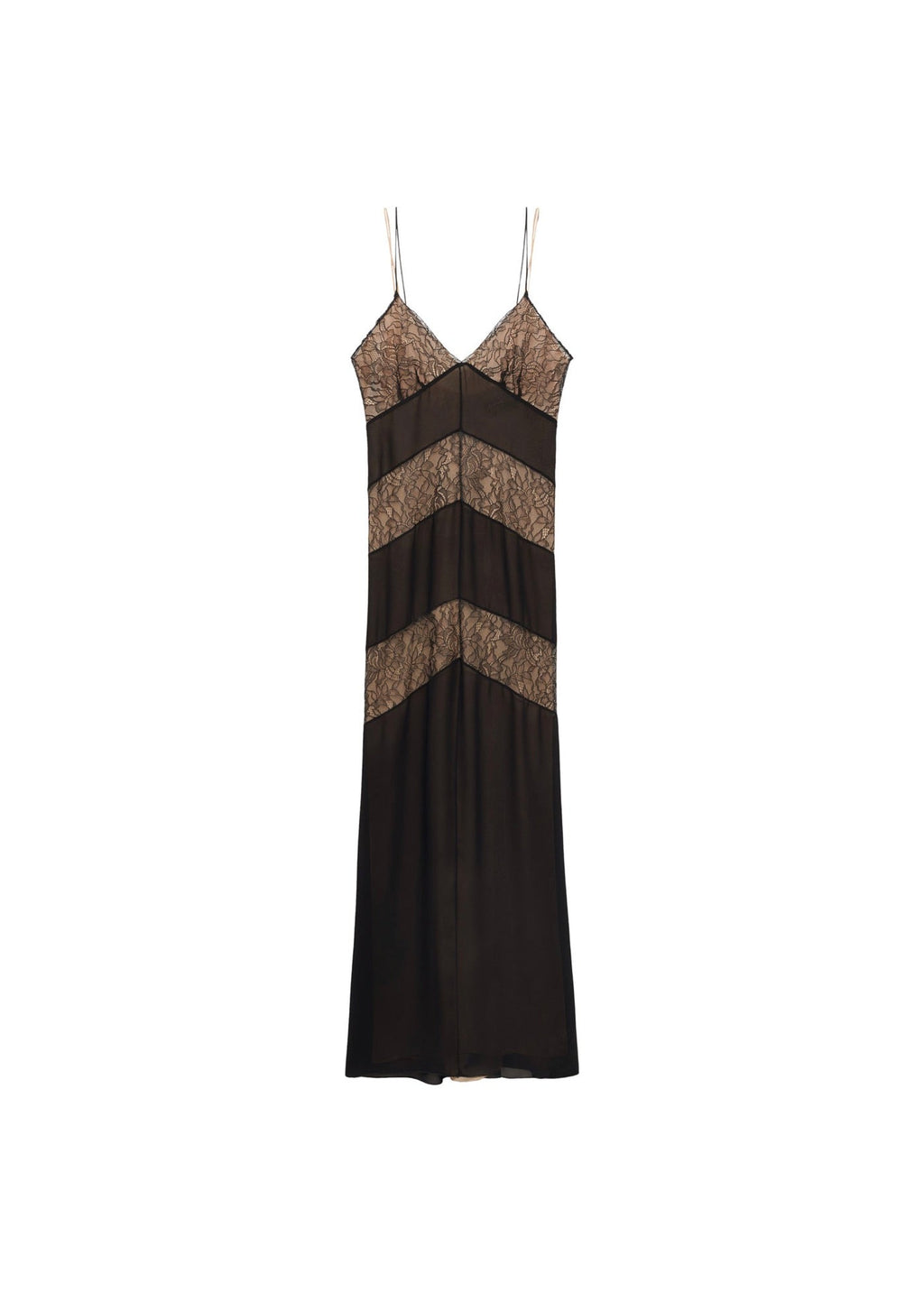 Robe Style Lingerie Empiècements Dentelle