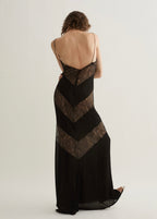 Robe Style Lingerie Empiècements Dentelle