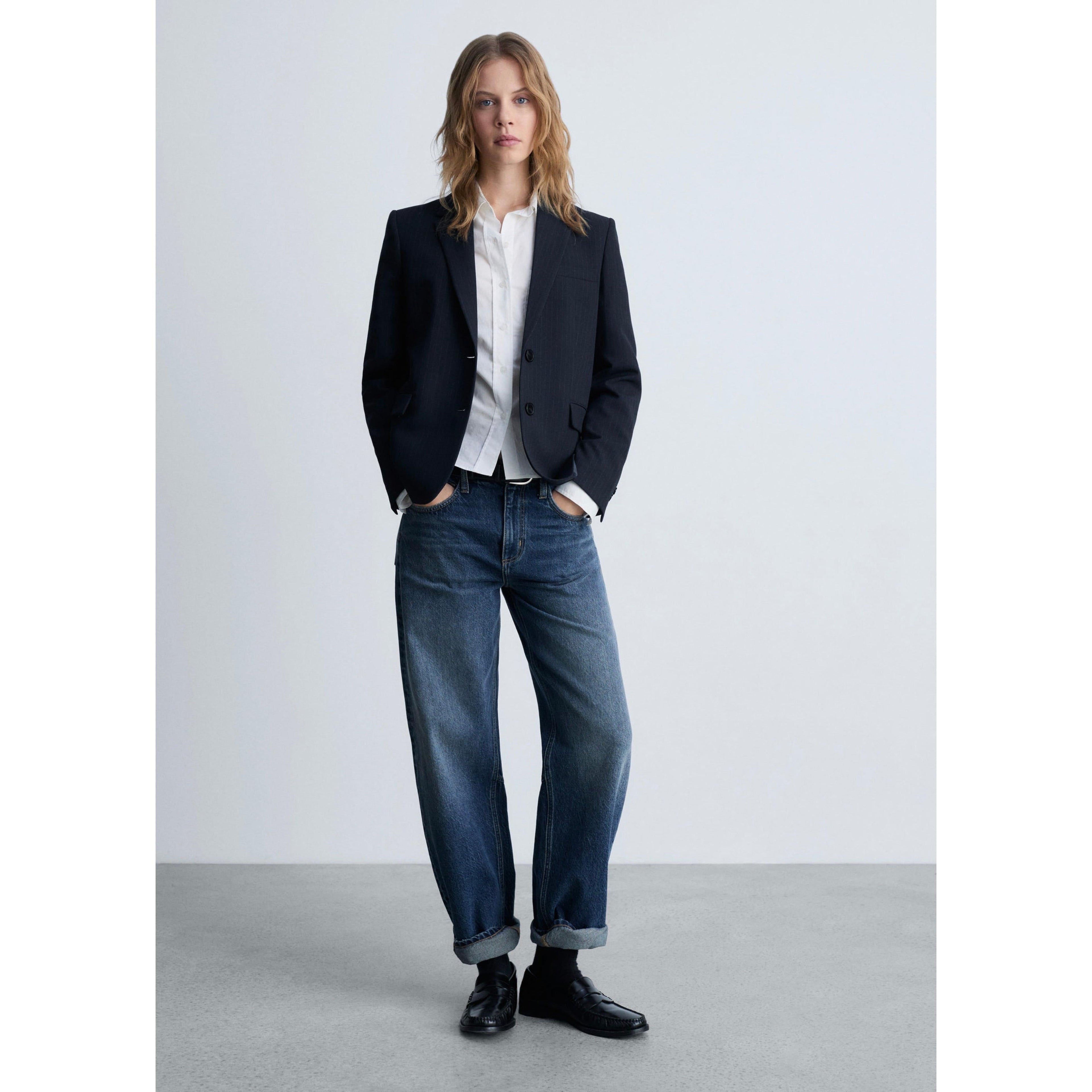 Veste De Costume Fines Rayures
