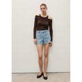 Short En Jean Taille Haute Avec Poches