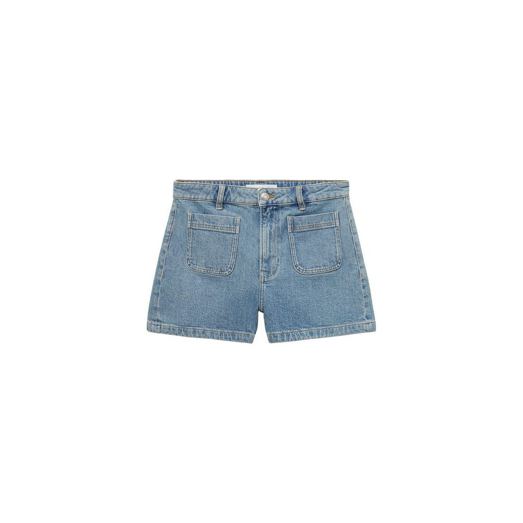 Short En Jean Taille Haute Avec Poches