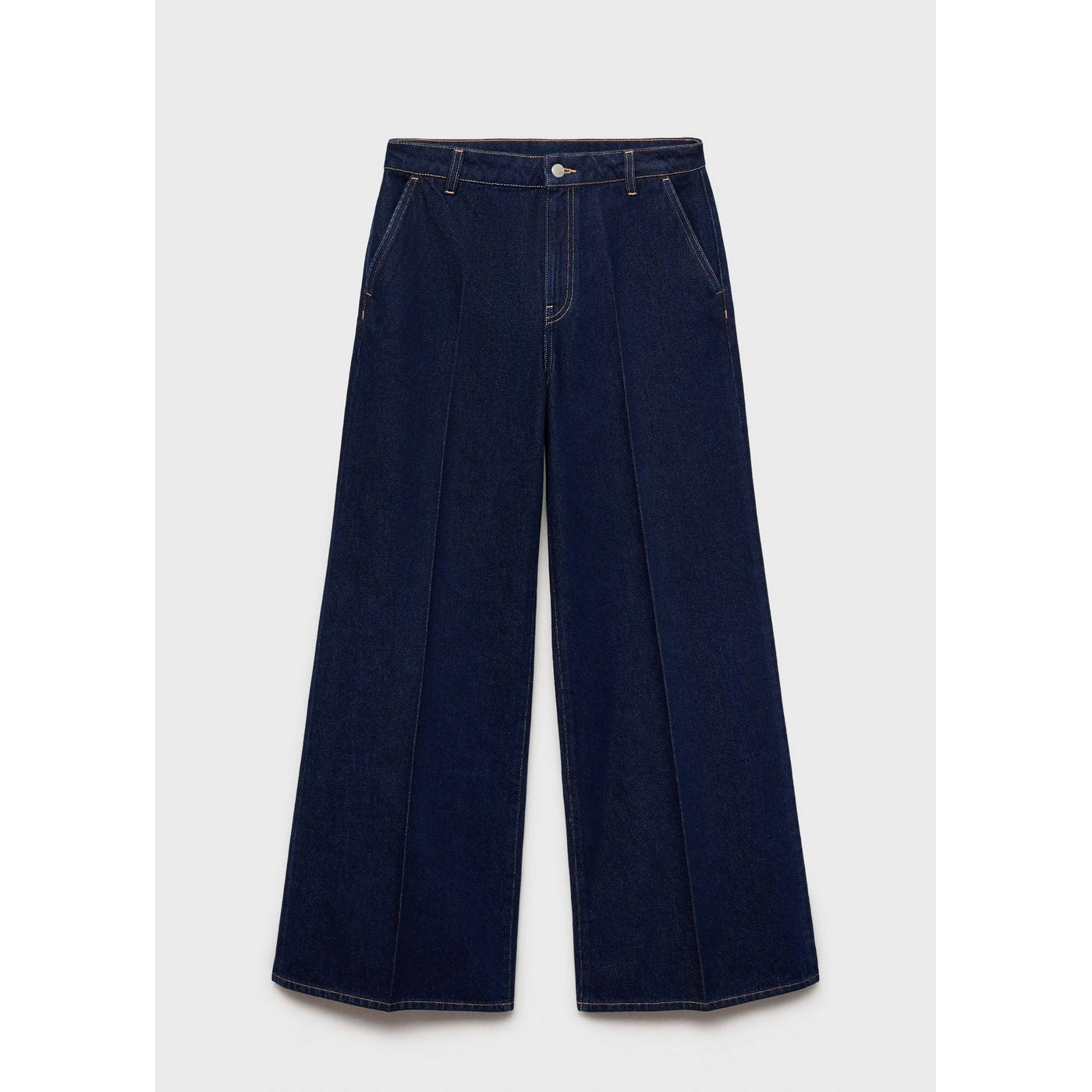 Jean Wideleg Taille Haute Rinse Wash