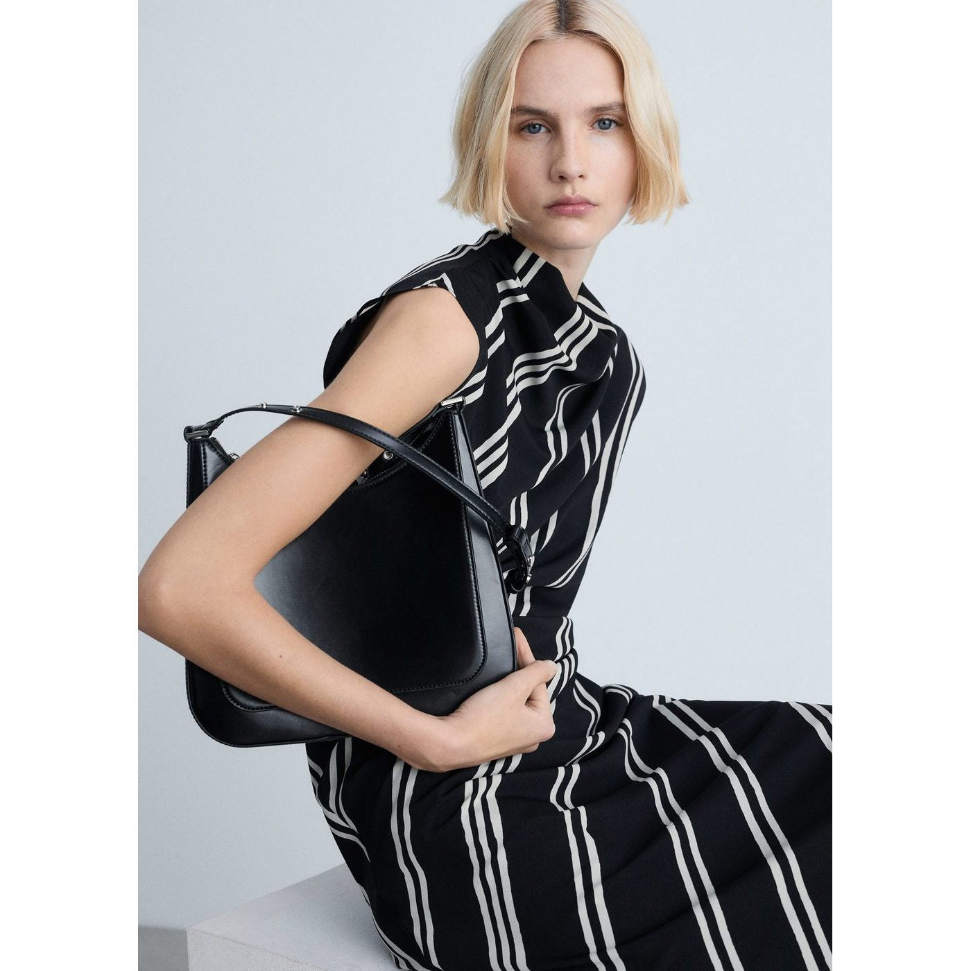 Robe Midi Imprimé À Rayures