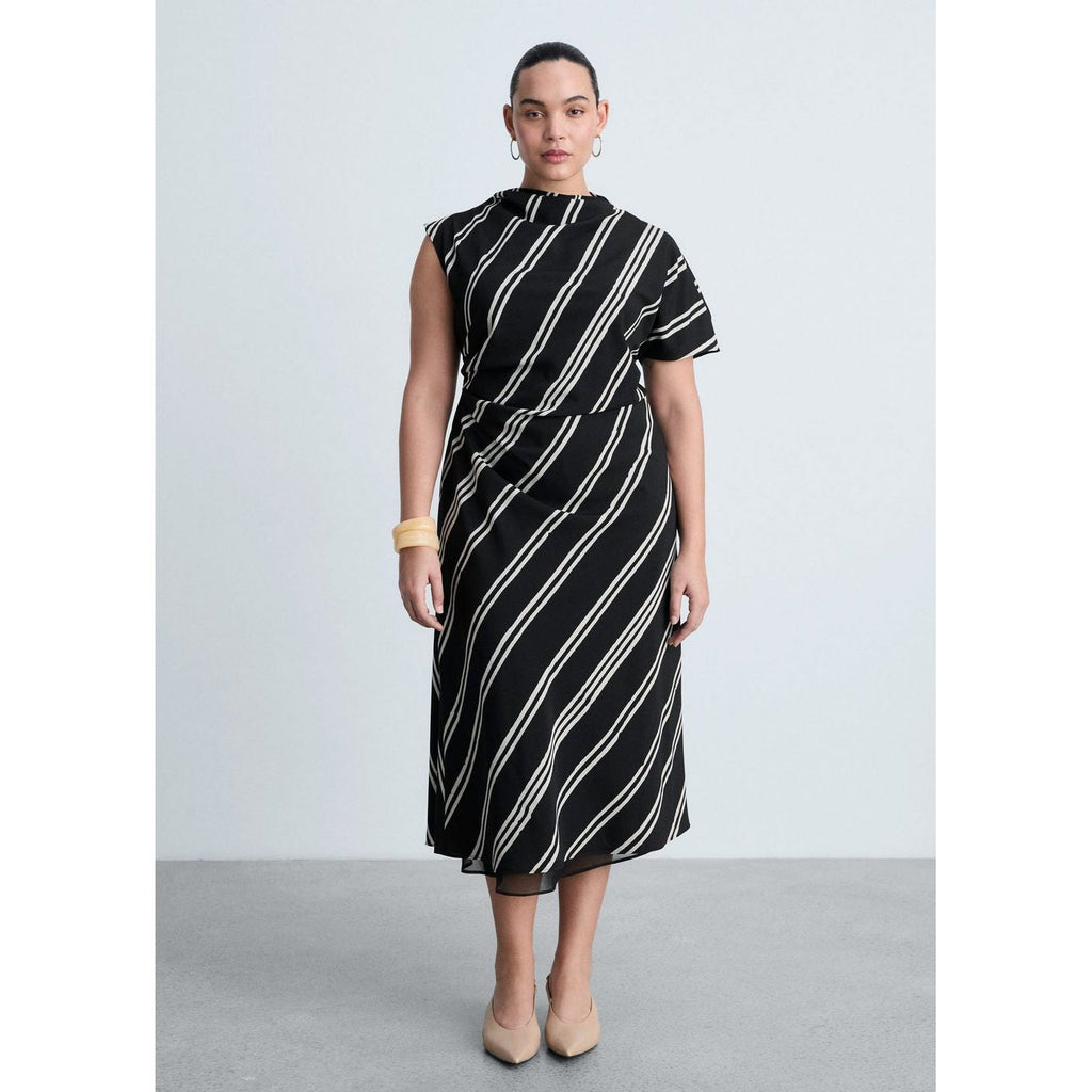Robe Midi Imprimé À Rayures