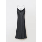 Robe Soie Encolure Drapée