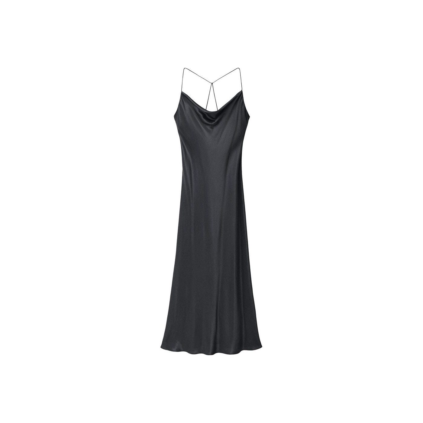Robe Soie Encolure Drapée