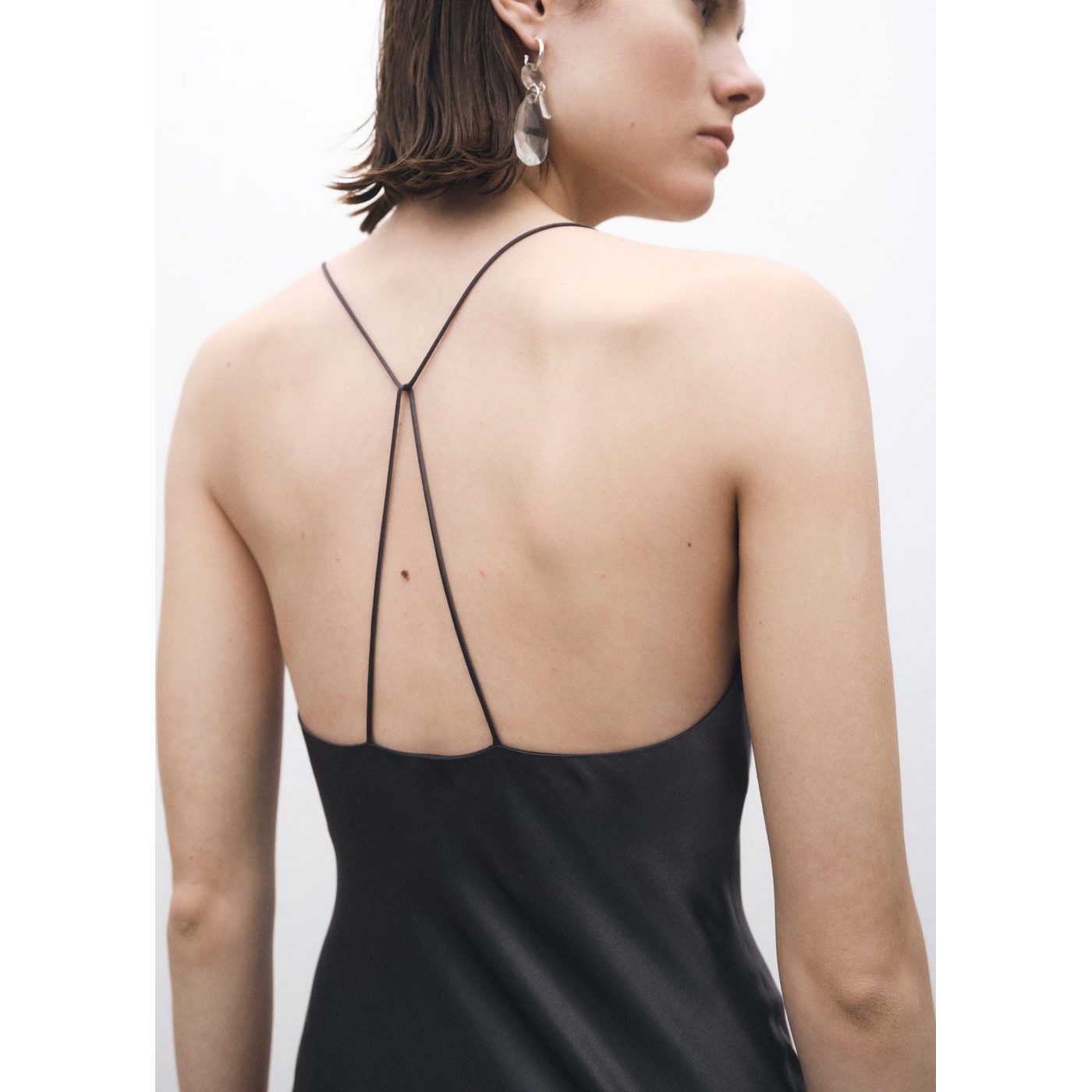Robe Soie Encolure Drapée