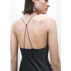 Robe Soie Encolure Drapée