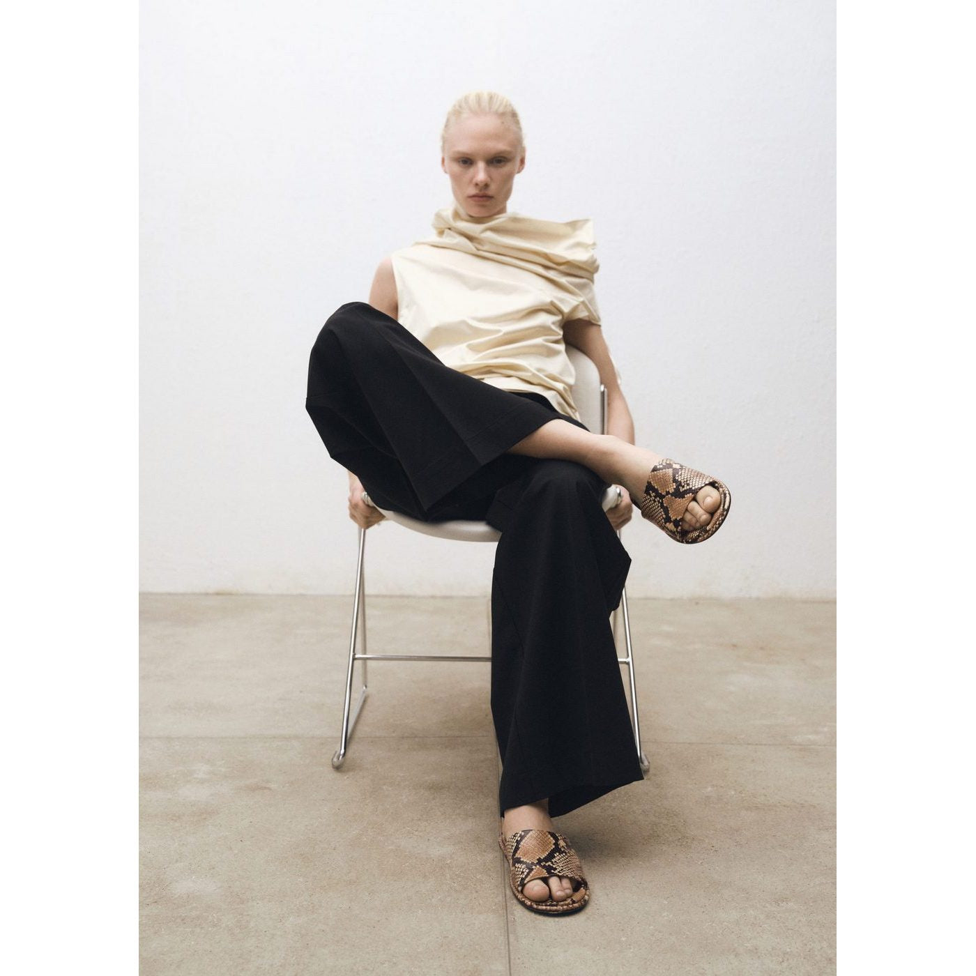 Sandale Cuir Imprimé Animal