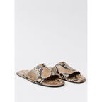 Sandale Cuir Imprimé Animal