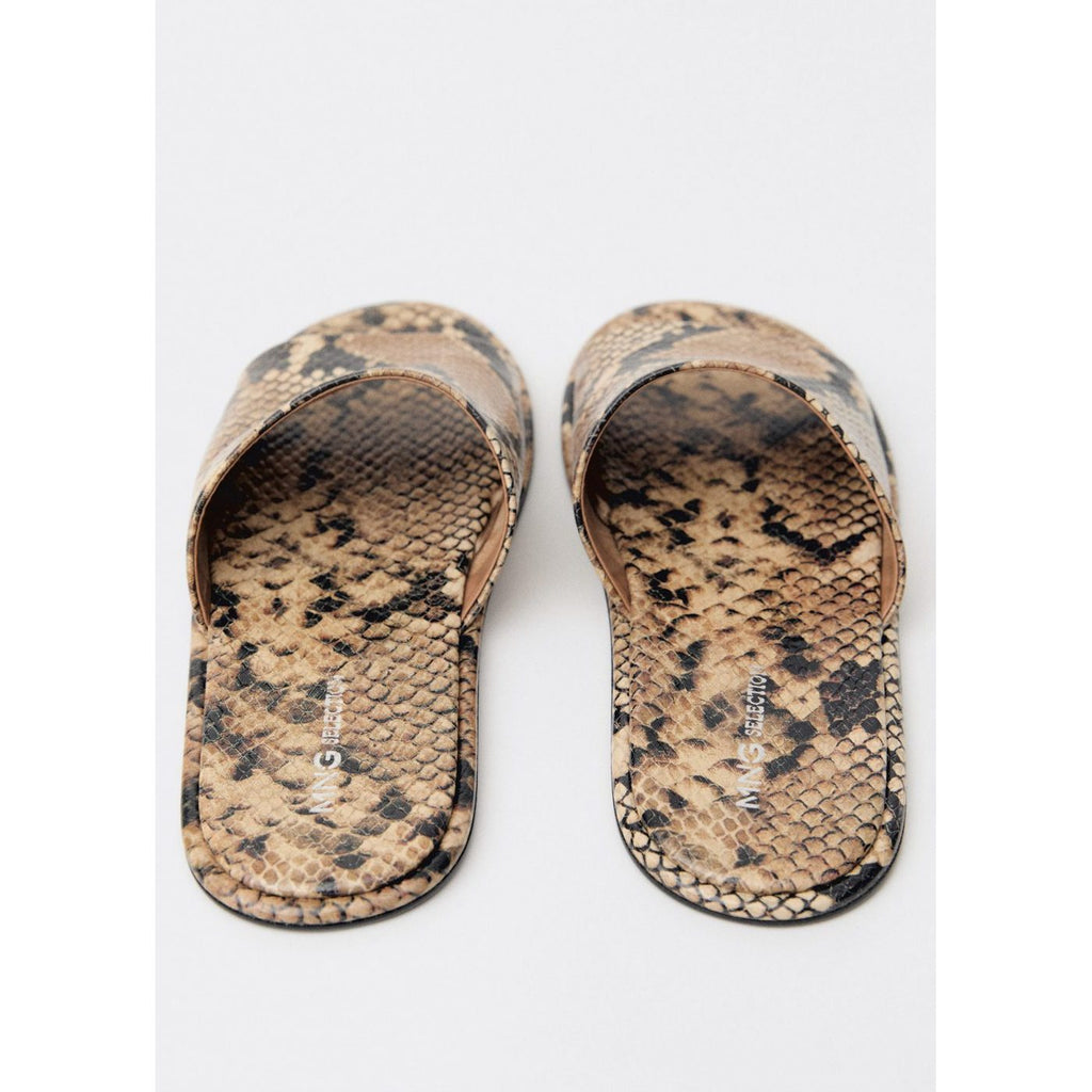 Sandale Cuir Imprimé Animal
