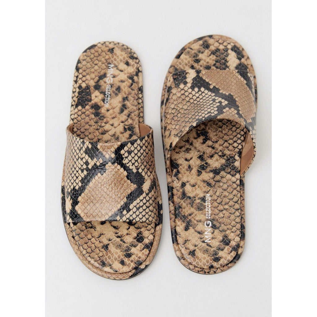 Sandale Cuir Imprimé Animal