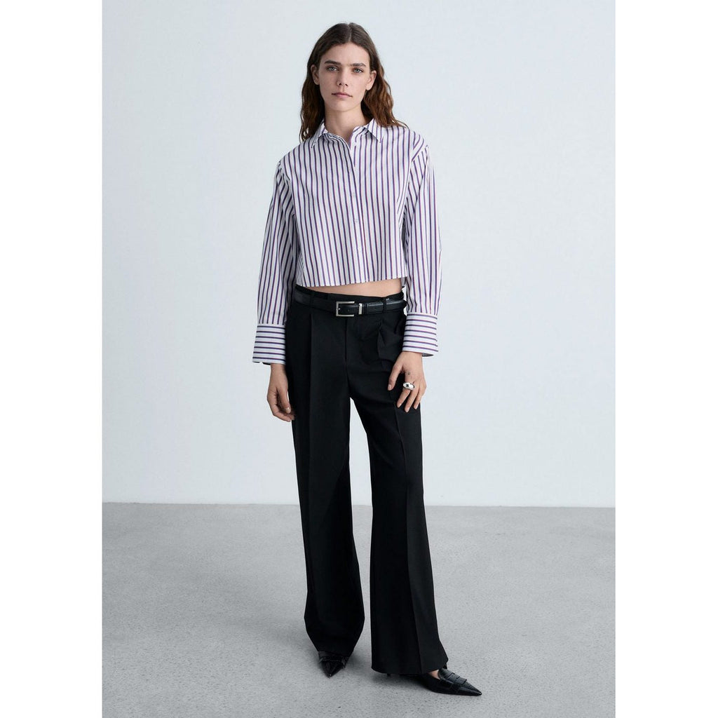 Chemise Crop Rayures
