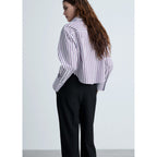 Chemise Crop Rayures