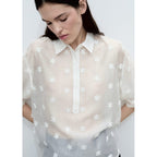 Chemise Semi-Transparente En Lyocell À Fleurs