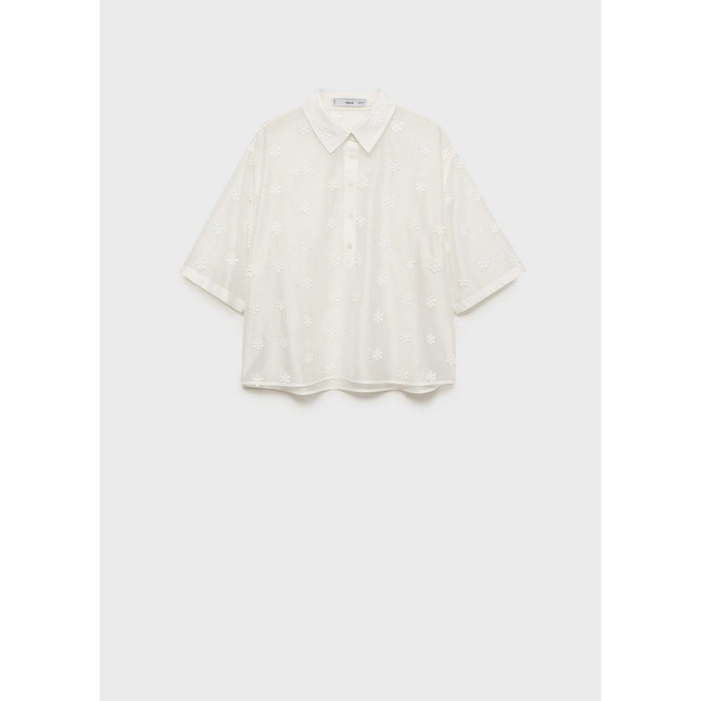 Chemise Semi-Transparente En Lyocell À Fleurs