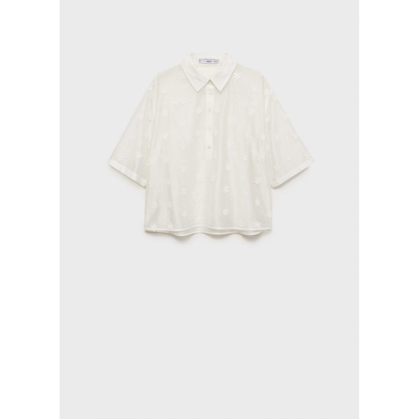 Chemise Semi-Transparente En Lyocell À Fleurs