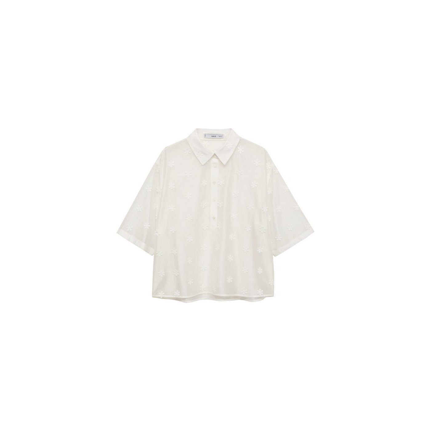 Chemise Semi-Transparente En Lyocell À Fleurs