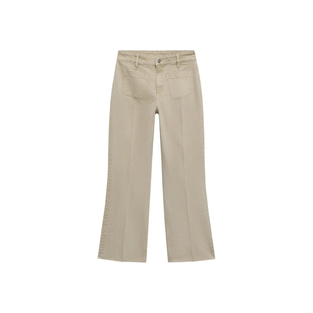 Jean Flare Crop Poches
