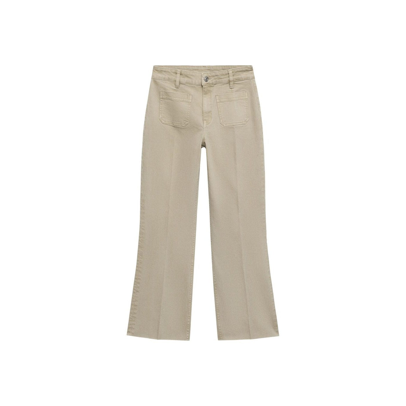 Jean Flare Crop Poches