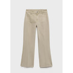 Jean Flare Crop Poches