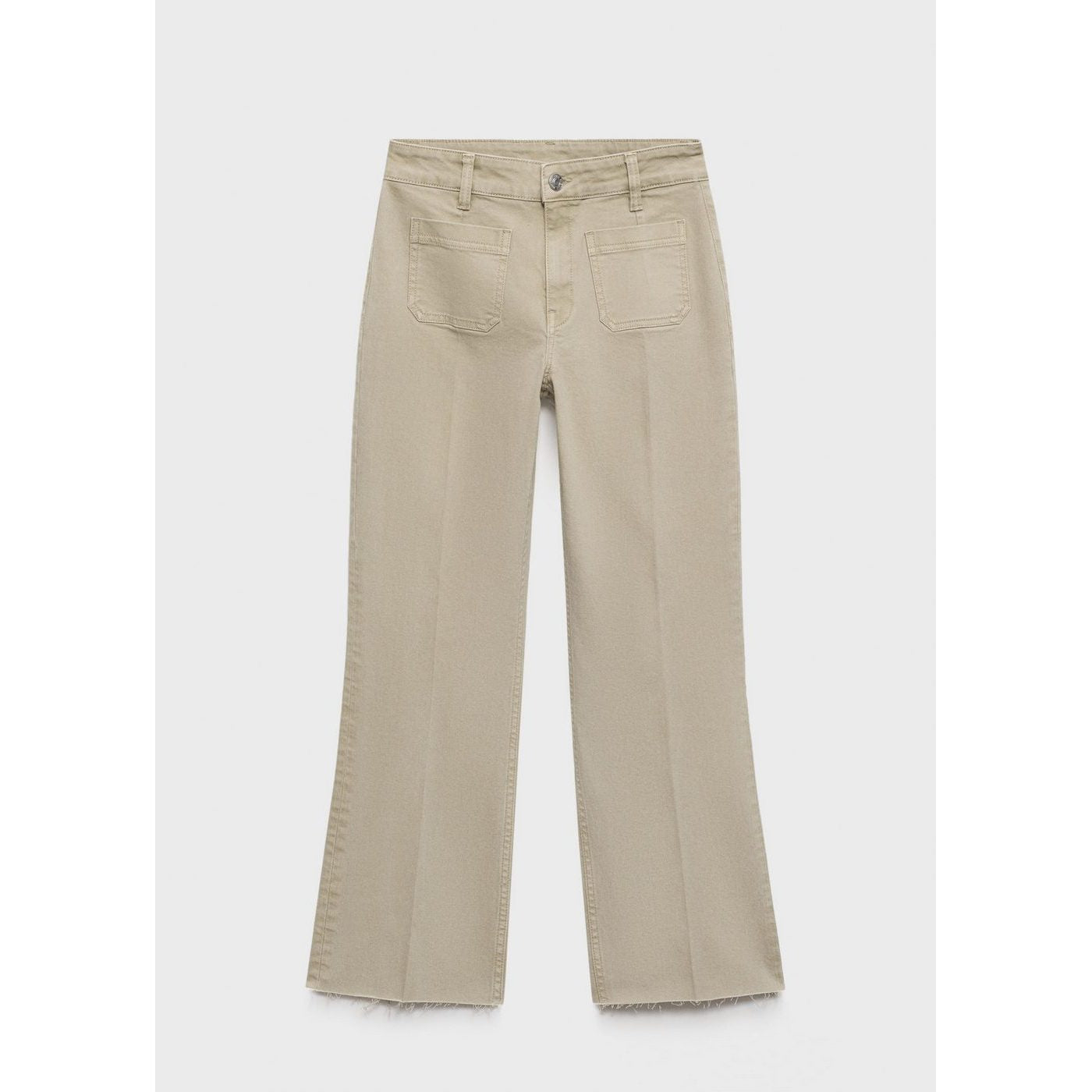 Jean Flare Crop Poches