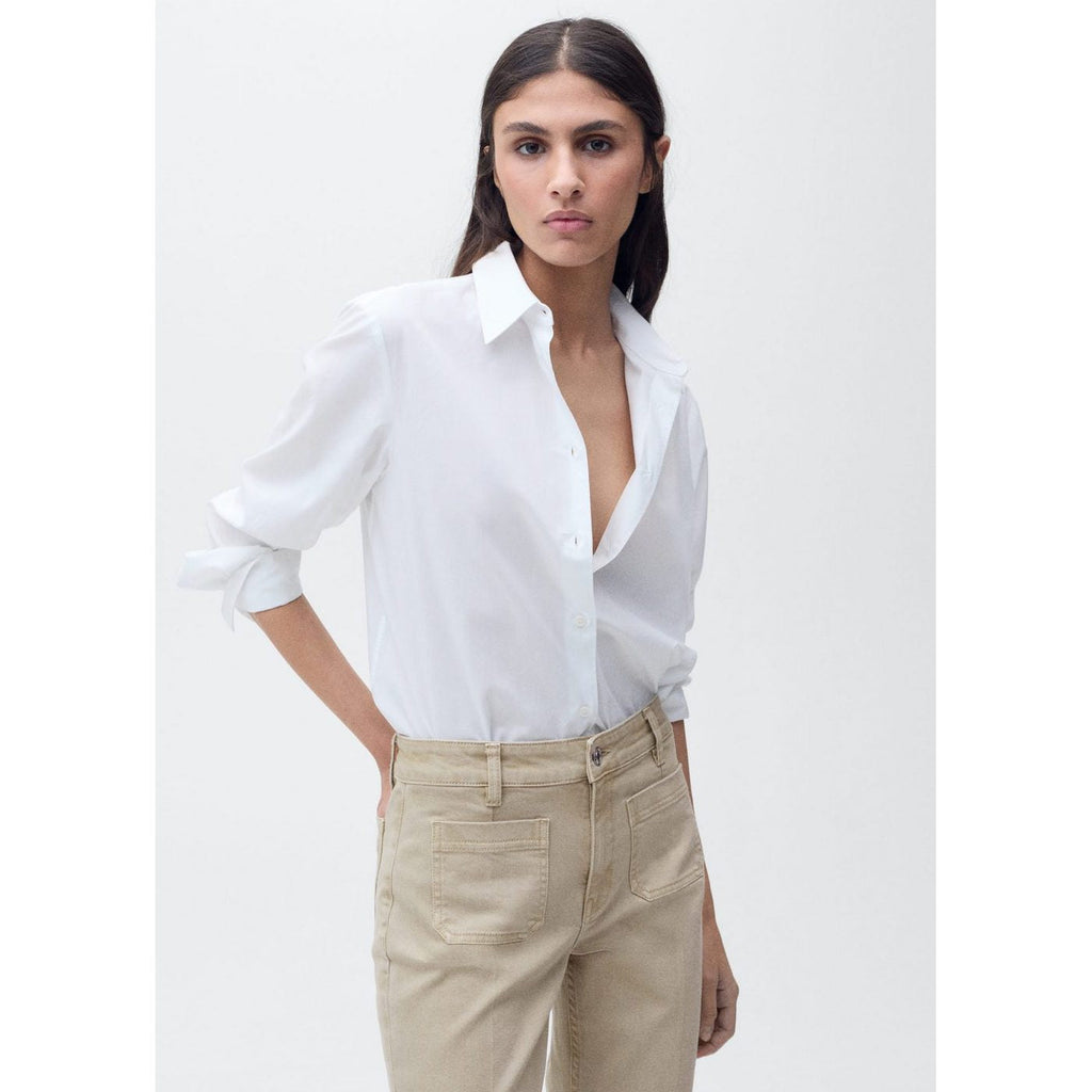 Jean Flare Crop Poches