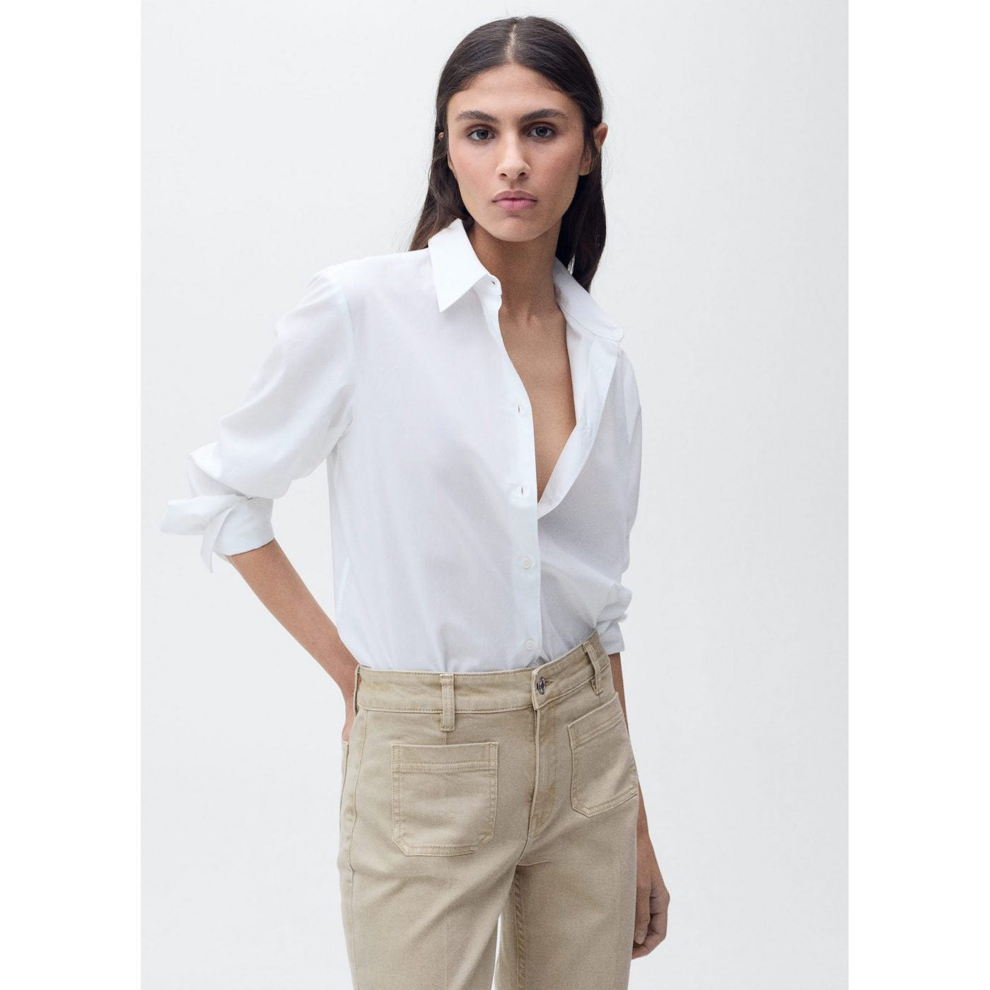 Jean Flare Crop Poches