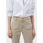 Jean Flare Crop Poches