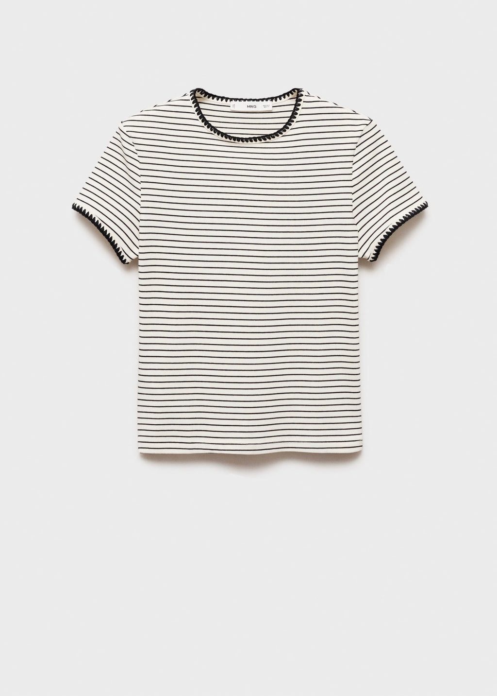 T-Shirt Coton Liserés Contrastants