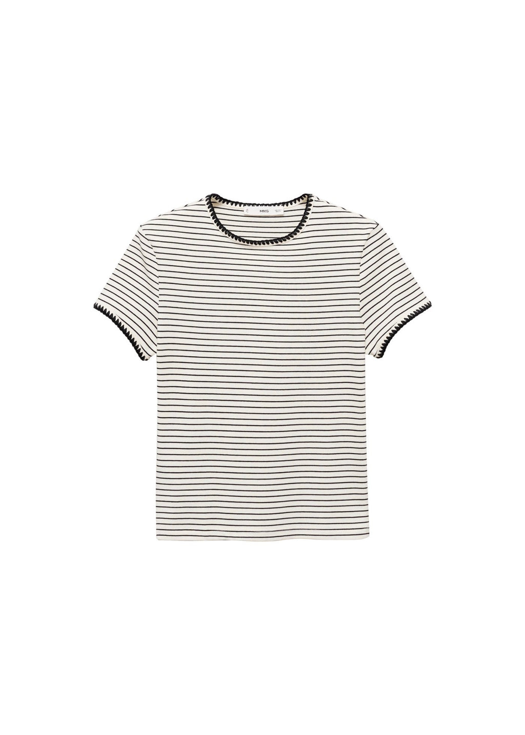 T-Shirt Coton Liserés Contrastants